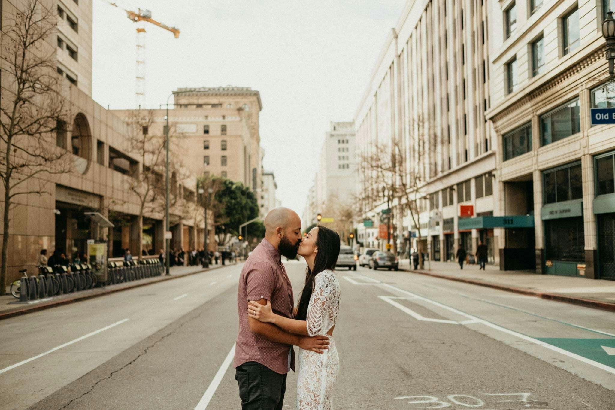 Engagement in Downtown Los Angeles, Melissa & Robert